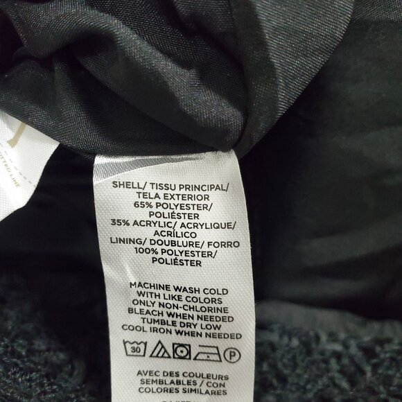 Ann Taylor LOFT Black Tweed Silver Button Nautical Faux Wrap‎ Kilt Skirt NWT 12 - Picture 9 of 10